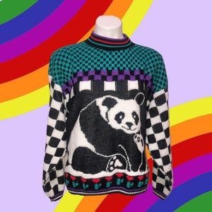 Cool Vintage Retro Panda sweater